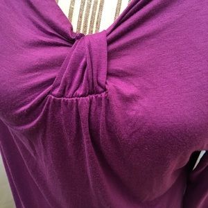 Ellen Tracy Purple long sleeve top